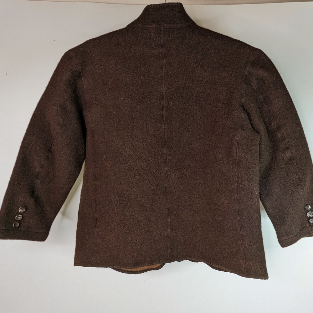 Mademoiselle Non Nin Wool Jacket Brown Japan Button Down Pockets Petite Small - Picture 8 of 12